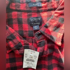 Buffalo plaid J. Crew NWT Flannel just in time for Holidays!